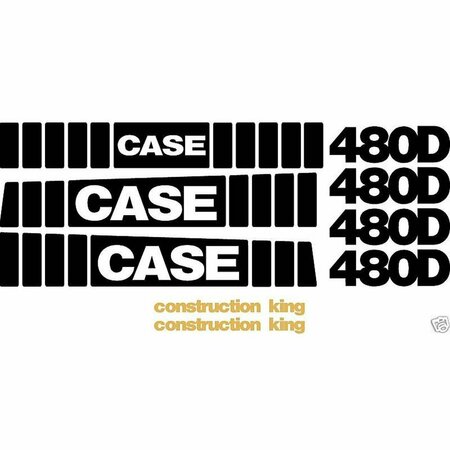 AFTERMARKET Decal Whole Set Fits Case 480D Loader Backhoe DECALSET480D